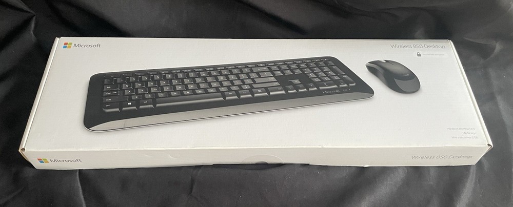 Microsoft Keyboard/Mouse PY9-00002 Desktop 850 Combo Wireless Black with AES