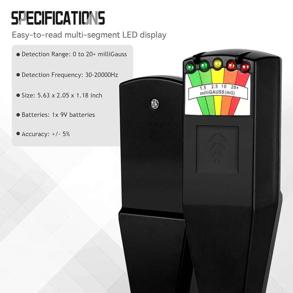 Easy-to-Use Handheld EMF Detector for Safe Ghost Hunts & EMF Exposure Control