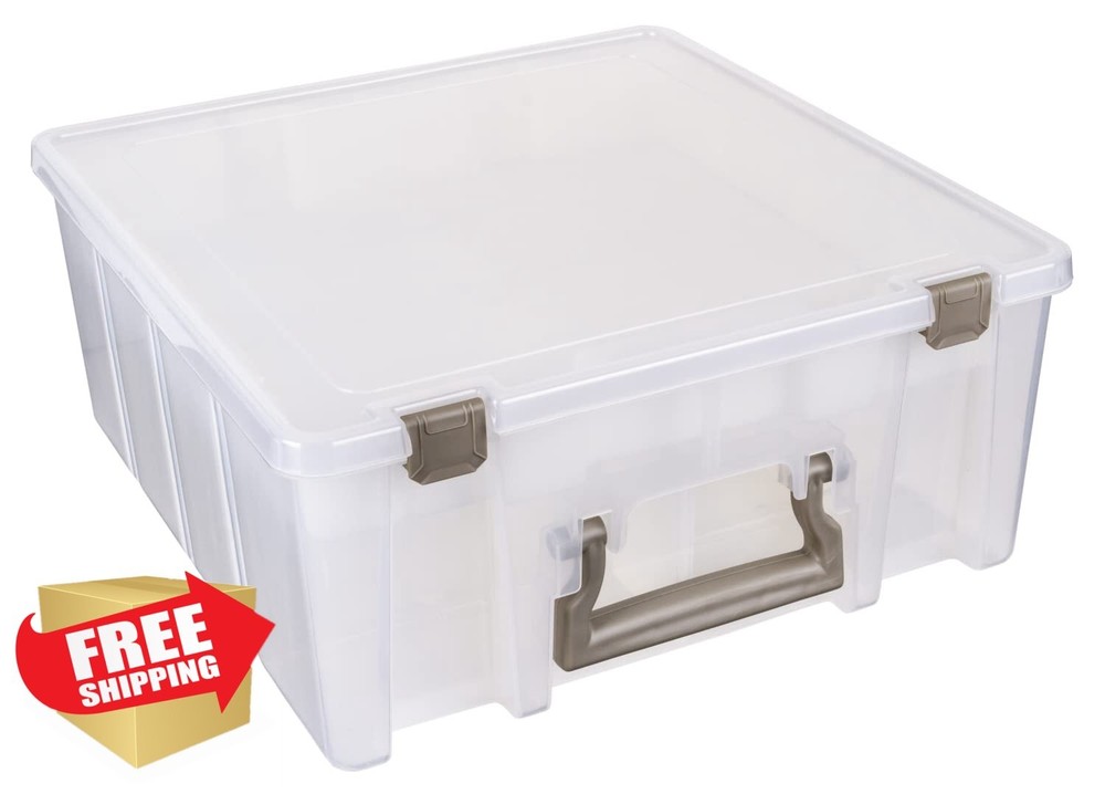 ArtBin Super Satchel Double Deep Organizer Clear