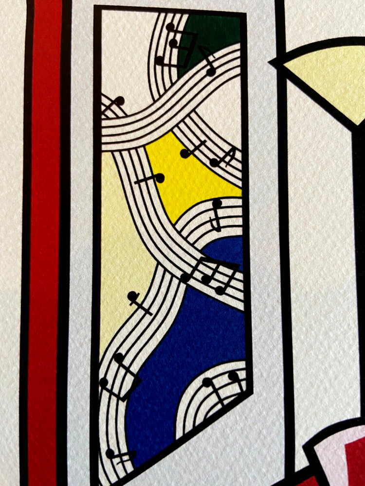 Roy Lichtenstein Lithograph Original Signed Numbered (Jasper Johns)