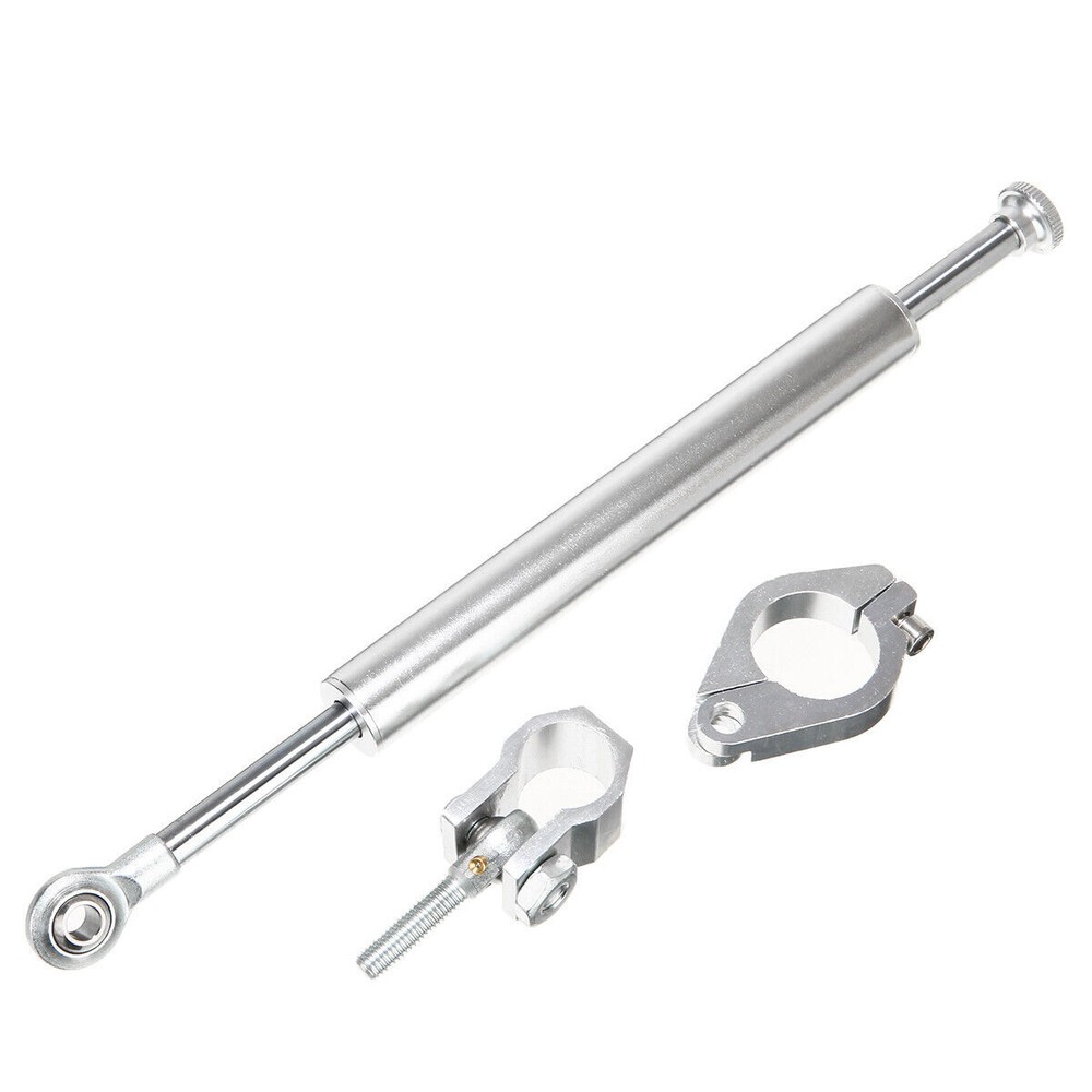 Front Steering Damper Stabilizers Fork Silver For Honda CBR1000F 1987-1995 1996