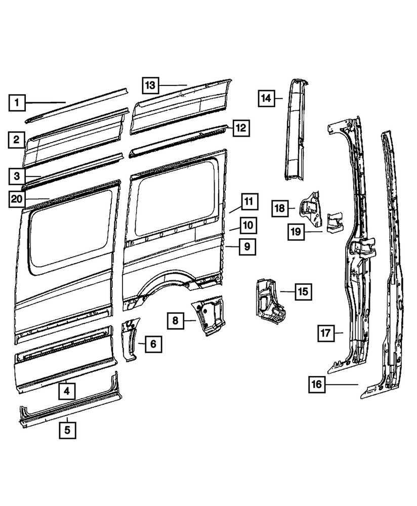 Genuine Mopar Wheelhouse Panel 68008488AA