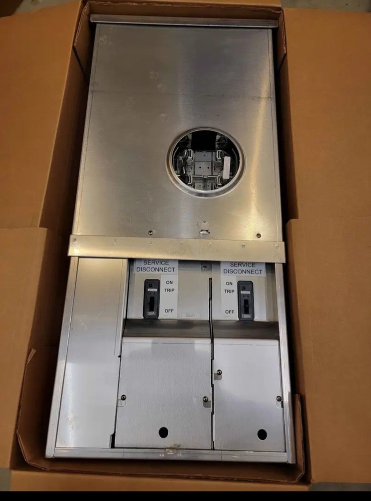 Ronk MSB320LC5-UG Meter Base 320/400 Amp Single Phase Lever Bypass + Breakers