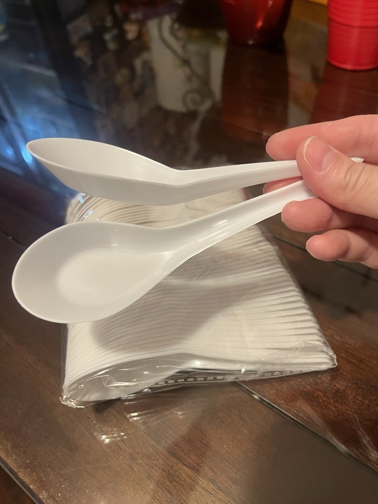 Disposable Asian Soup Spoons 50 Pcs