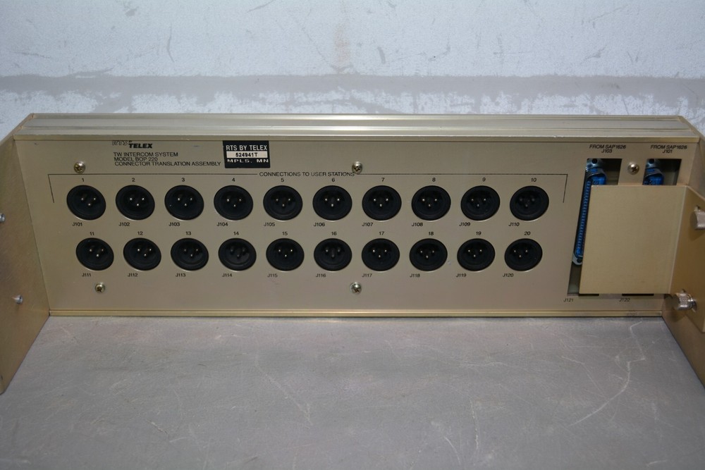 ^ Telex RTS BOP 220 TW Intercom System Connector Translation Assembly #X3004