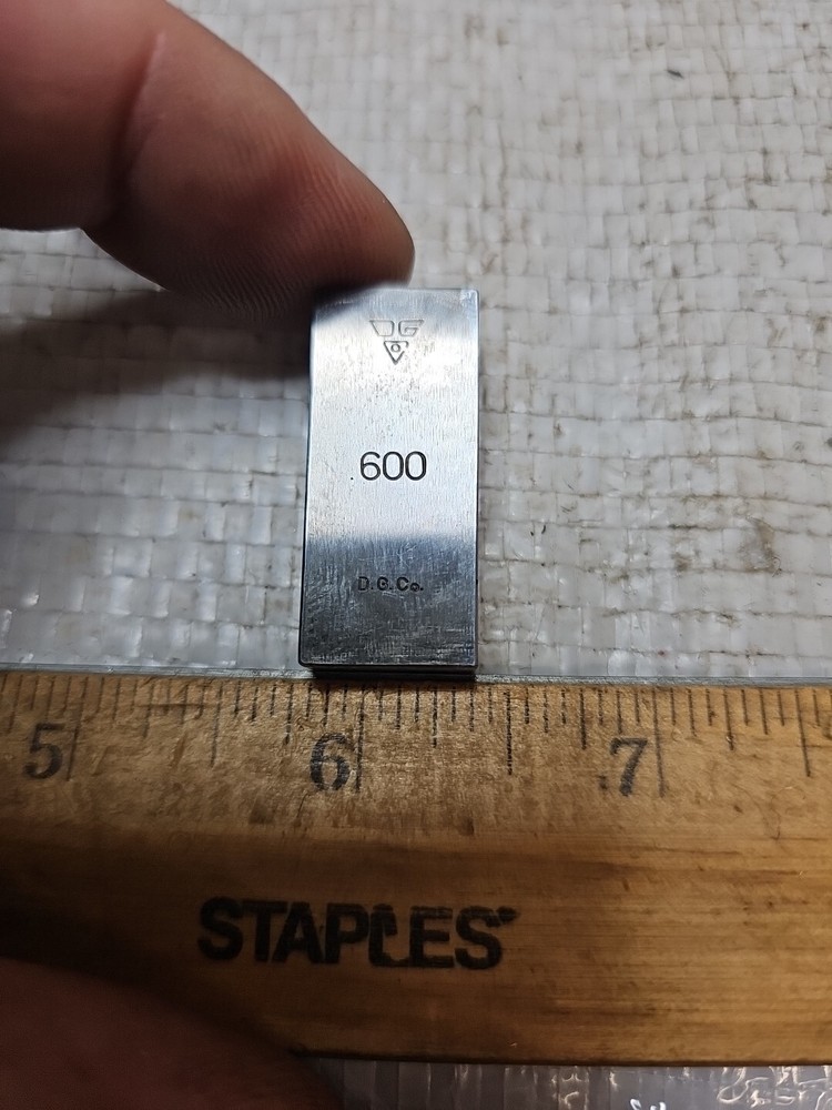 DEARBORN GAGE CO .600" RECTANGULAR GAGE BLOCK