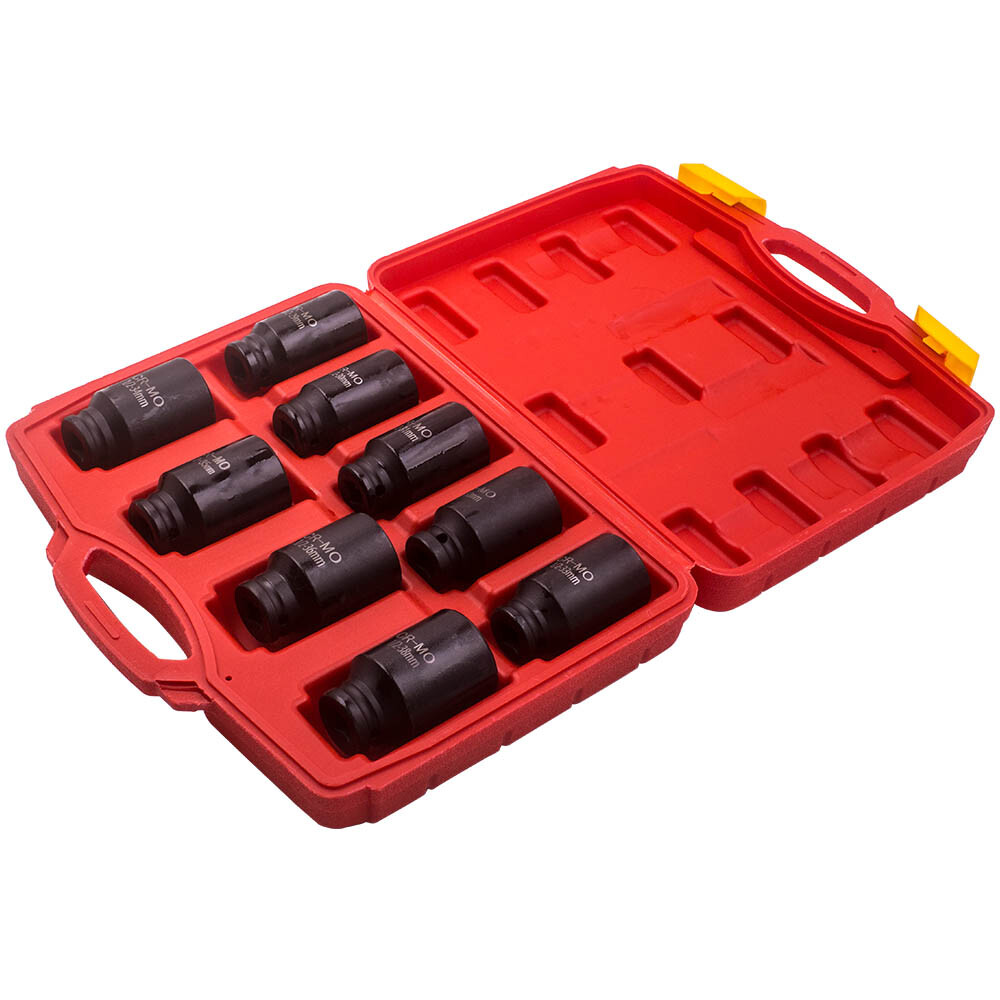 Deep Impact Socket Kit 1/2" Drive Metric Axle Hub Nut Socket 29mm-38mm Set