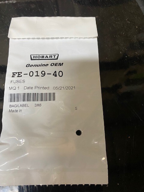 Genuine Hobart Fuse FE-019-40 (NEW)