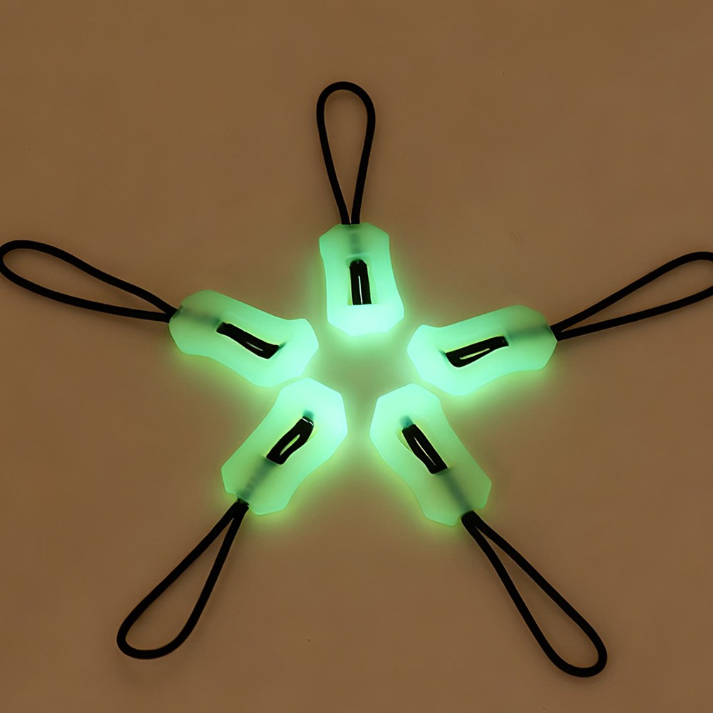 8pcs Luminous Zipper Pulls, Anti-Lost Zipper Puller Head, White