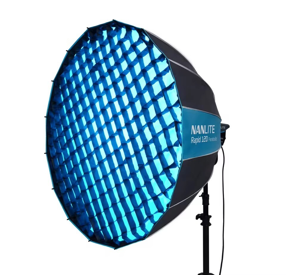 Nanlite Rapid 120CM Bowens Mount Quick-Release Parabolic Softbox With Honeycomb