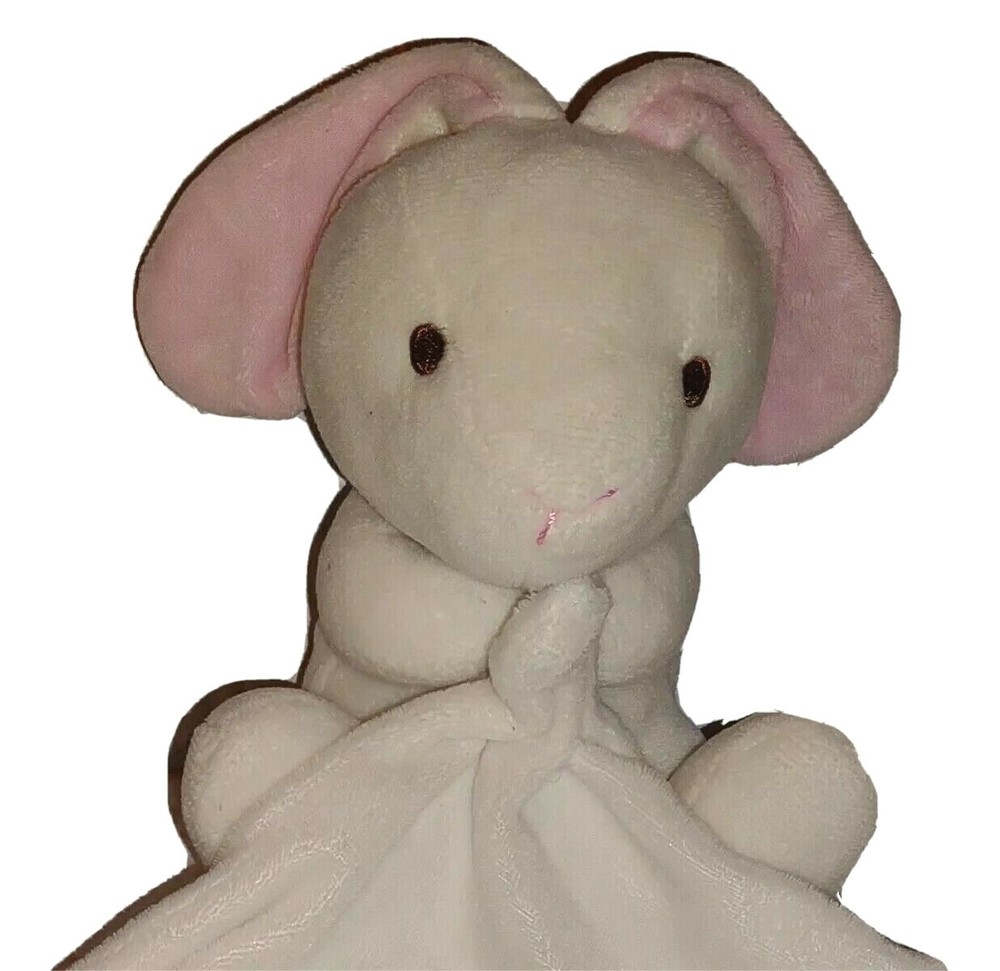 Walgreen's Moon & Stars Bunny Rabbit White Soft Plush Security Blanket Lovey