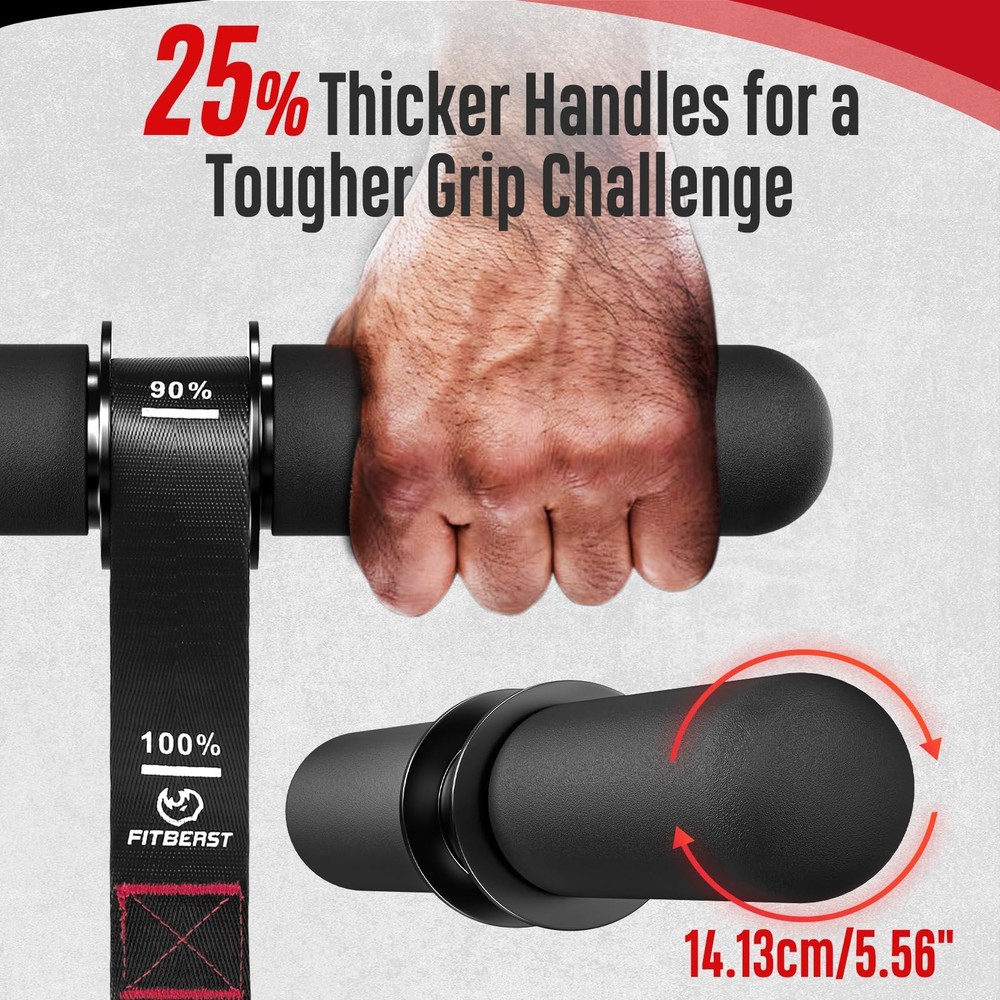 Forearm Strengthener & Exerciser, Wrist Roller with Thicker Handle, Trainer w...
