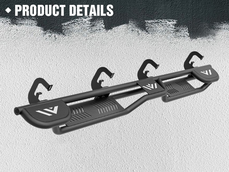 Running Boards Three Raised Steps For Silverado & Sierra 1500 Crew Cab 2007-2018