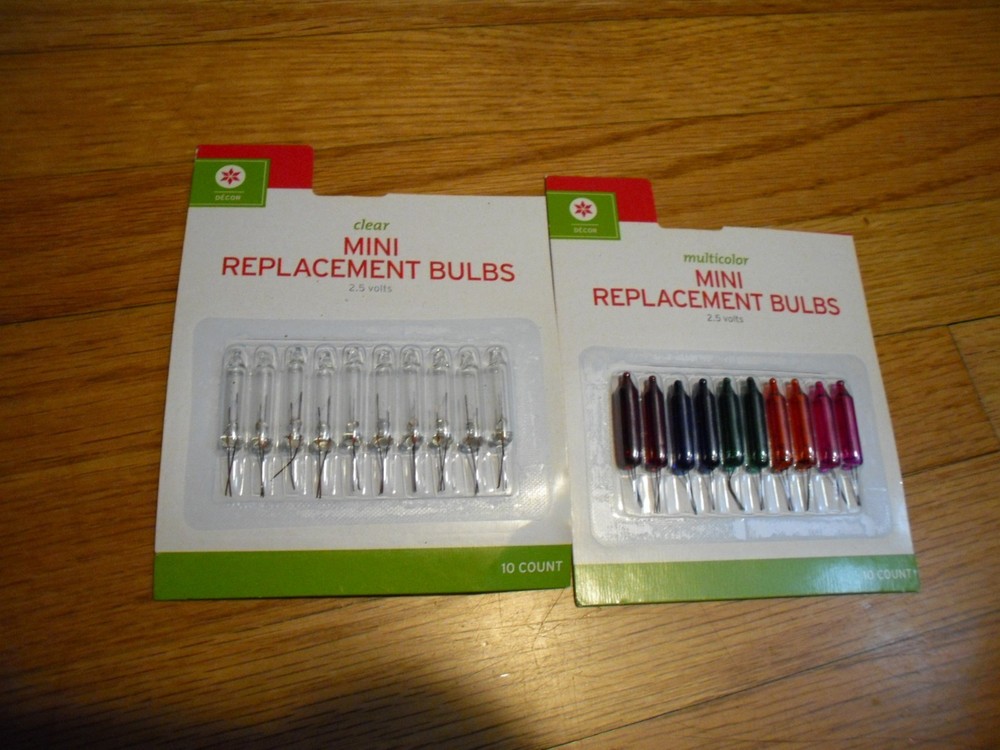 New !   Mini Multicolor Clear Replacement bulbs 2.5 Watts