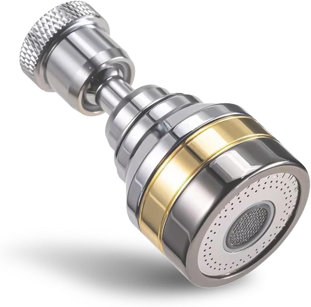 Swivel Faucet Aerator, Dual-Function Rotating Kitchen Sink Nozzle, 360 Angle