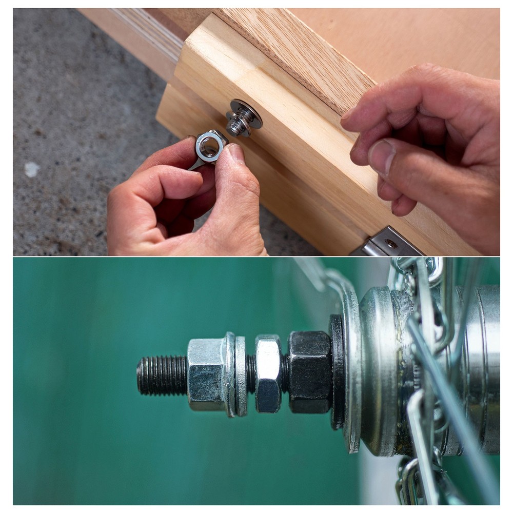 100Pcs M12 Split Lock Washer and Flat Washer Kit