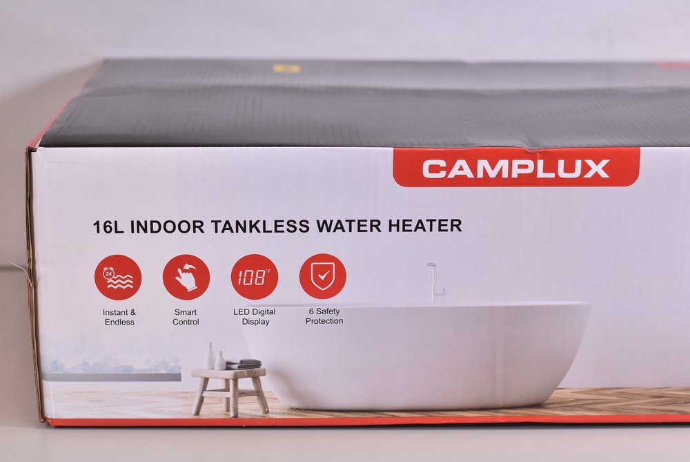 CAMPLUX 4.22 GMP Indoor 16L On Demand Tankless Water Heater in Grey