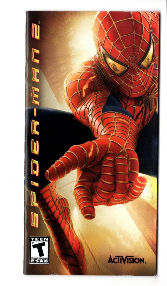 Spiderman 2 PSP MANUAL ONLY Insert Booklet Authentic