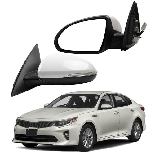 Driver Side Mirror Compatible With 2016 2017 2018 Kia Optima Left White