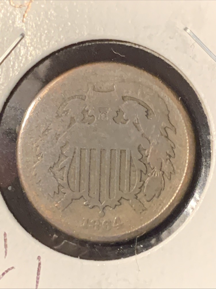 1864 Two Cent Piece 2c ~ Civil War Era ~