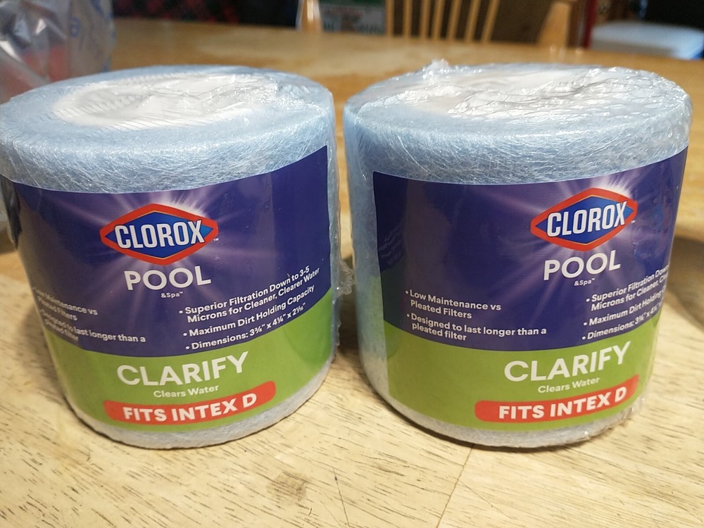 Two CLOROX Pool Clarify Fits Index D Filter