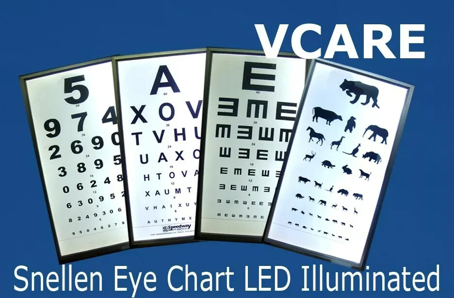 Snellen Eye Chart Light Box with lighting arrangements(LED) Vision Testing Chart