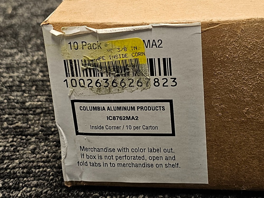 (QTY 20) Tim Master IC8762MA2 90° Inside Square Corner 3/8" Satin Silver