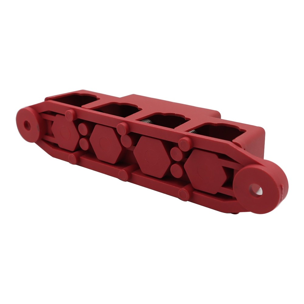 Replacement 5/16" 4 Stud Power and Ground Distribution Block with Cover M8 Red