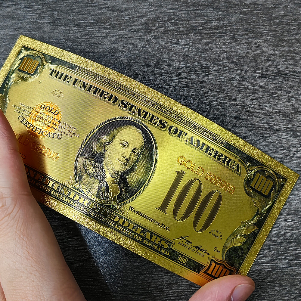 5pcs/set in Envelope Benjamin Franklin US 100 Dollars Plastic Banknotes Souvenir
