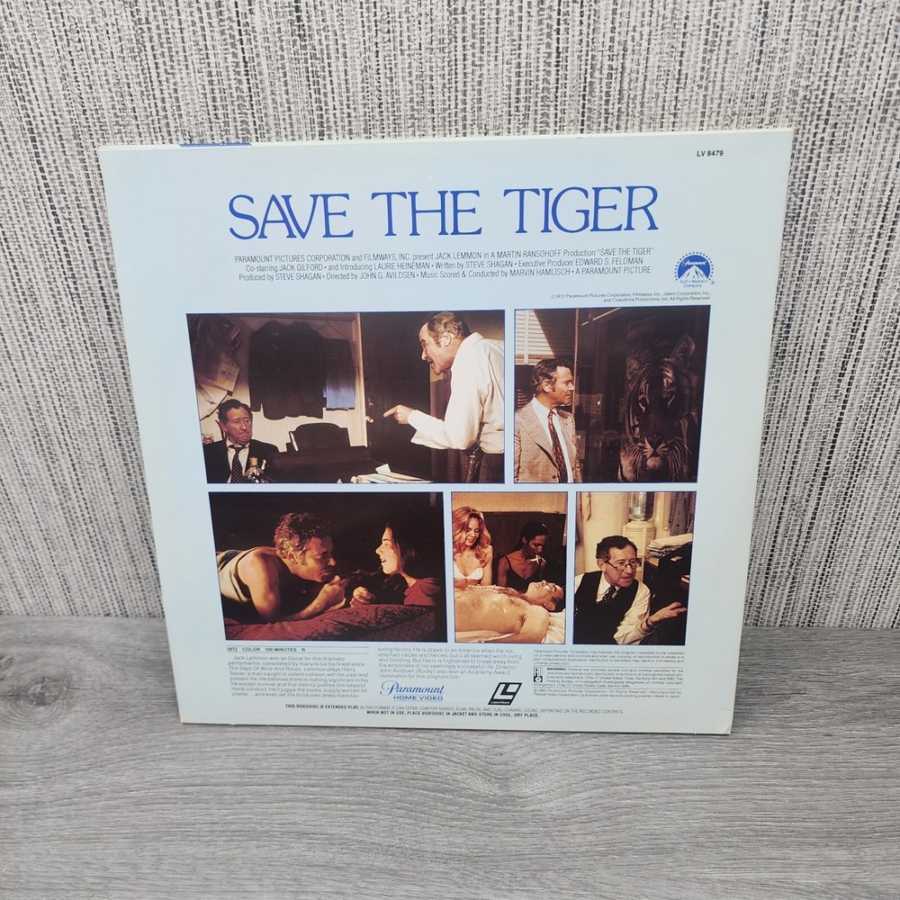 Save The Tiger (Laserdisc, Paramount 1982) Jack Lemmon