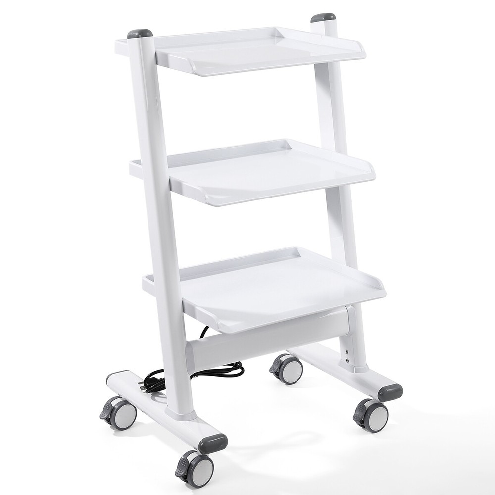 3Layer Dental Mobile Cabinet Trolley Built-in Socket/Trolley & Auto-water System