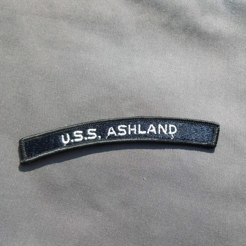USS Ashland Naval Ship Tab Rocker Ribbon 5" Patch