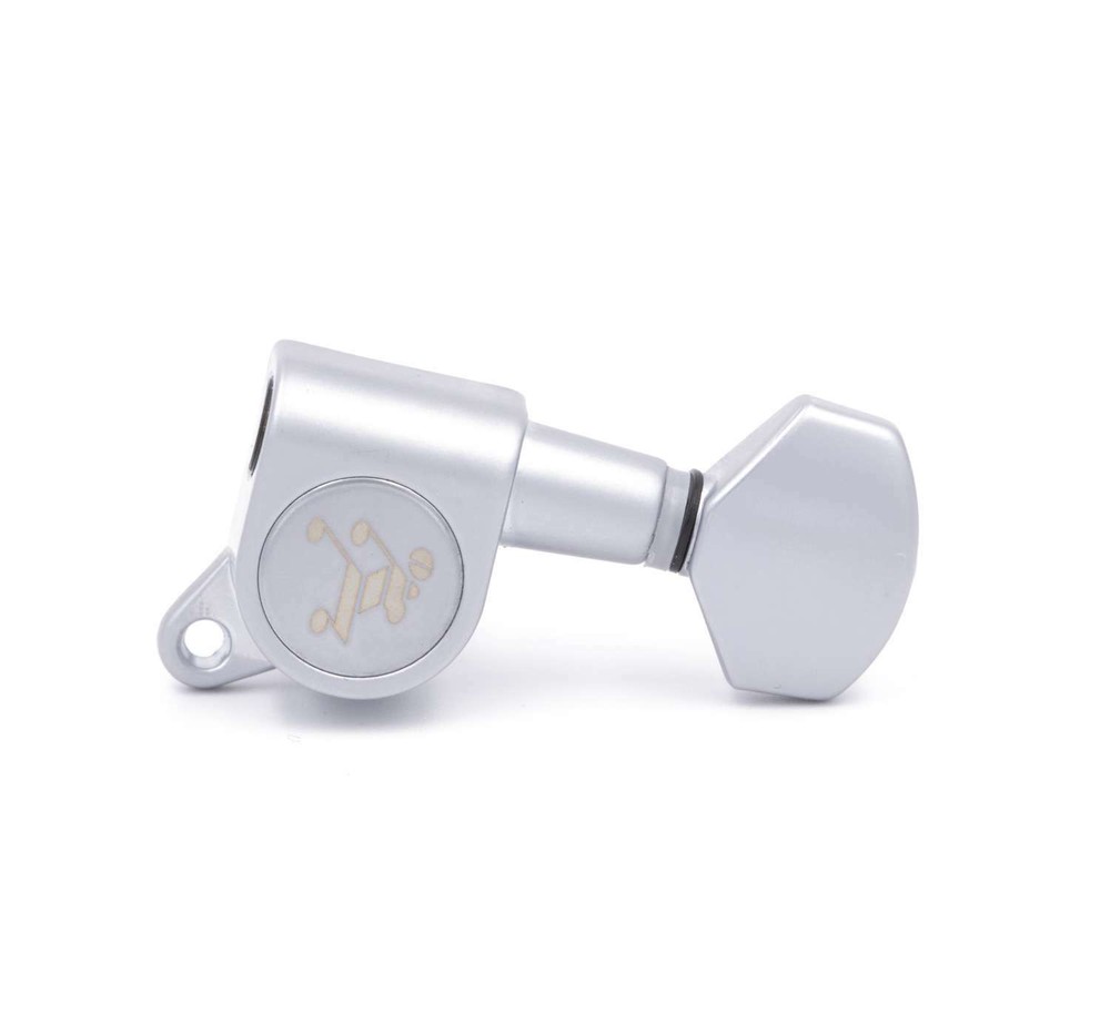 Genuine Tone Ninja Tuners, 6 Inline Staggered, Satin Chrome