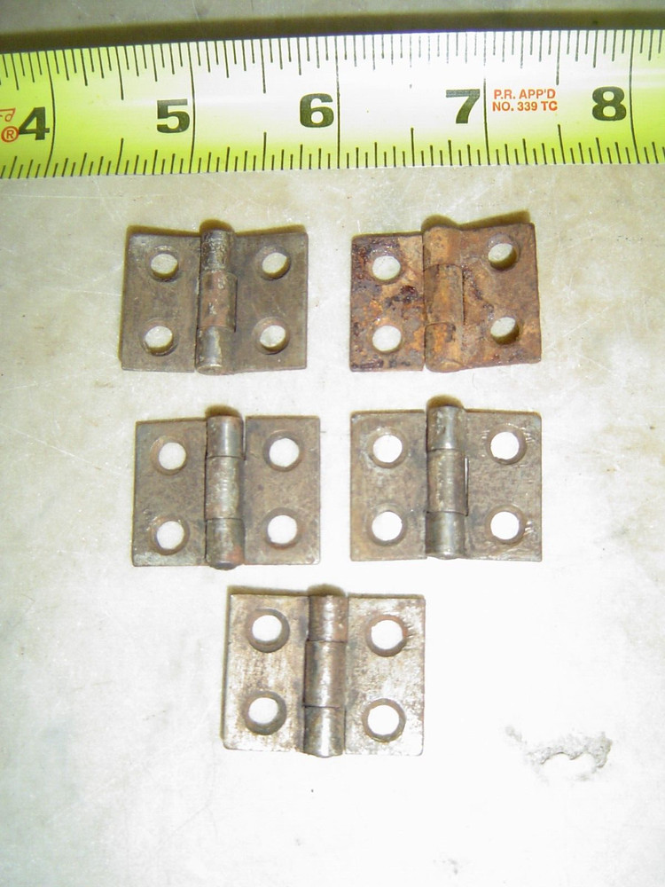 5 Antique Steel Interior Shutter Hinges