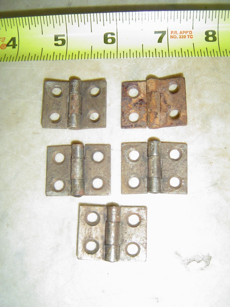 5 Antique Steel Interior Shutter Hinges