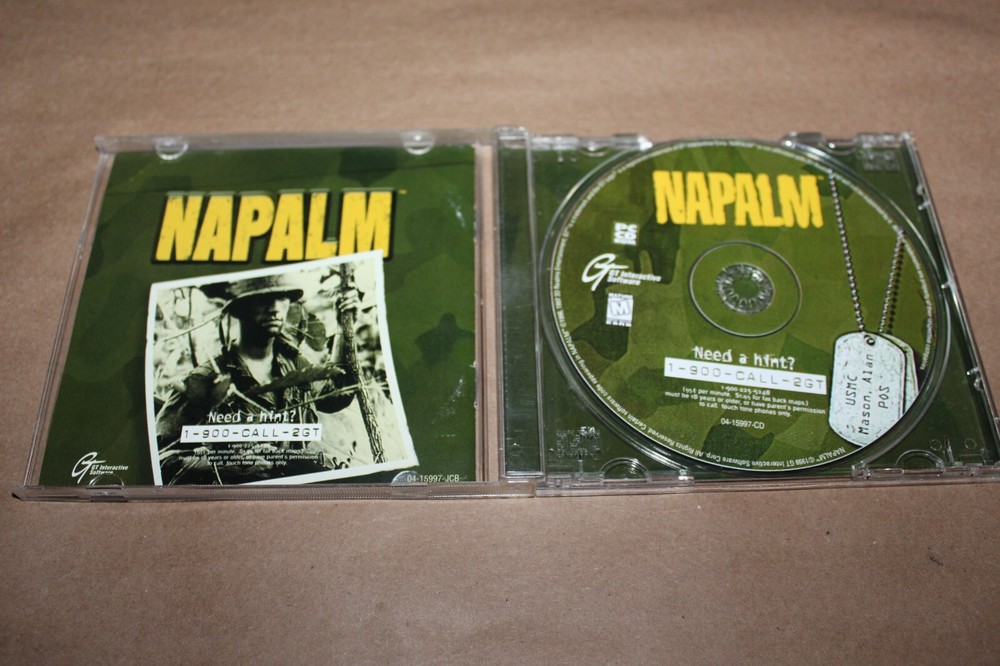 Napalm 3D Shooter PC CD ROM Game, 1998 GT Interactive Software