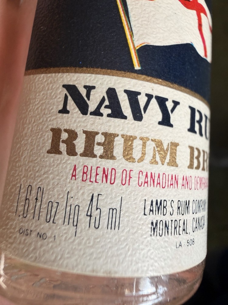 Vintage Lambs Navy Rum (45ml) Empty Bottle