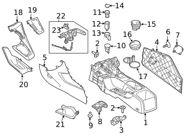 Genuine Ford Automatic Transmission Shift Cover Plate CV6Z-58044D90-BE