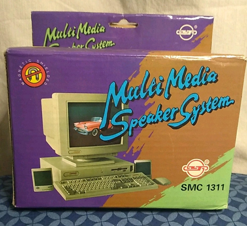 MULTIMEDIA SPEAKER SYSTEM SMC 1311 Magetically Shielded *NOS*