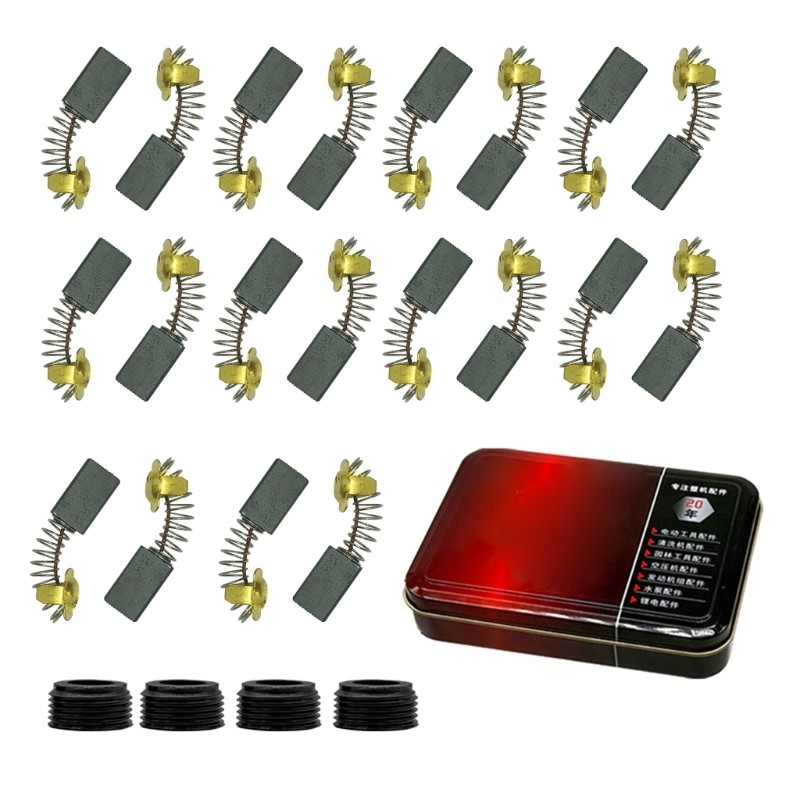 20PCS Complete Set Carbon Brushes with Brush Caps for Power Tool