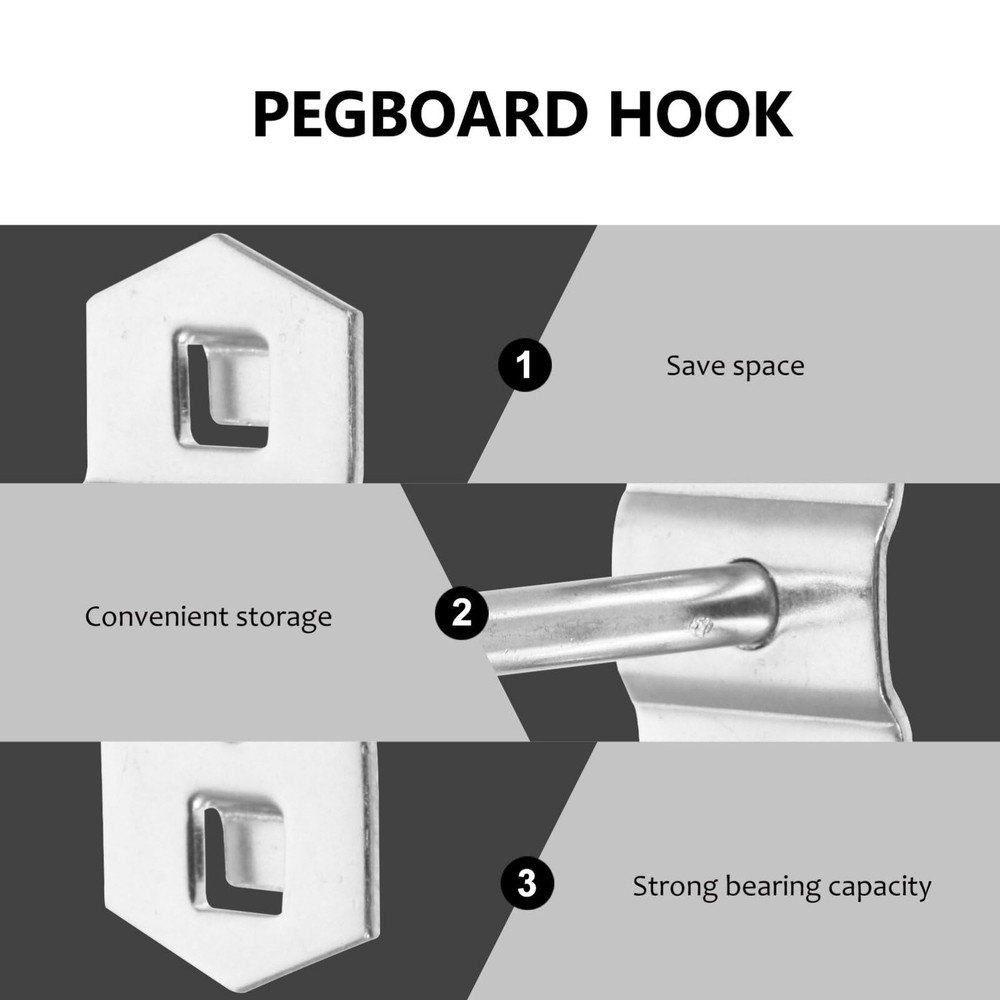 12 Pcs Tool Hook Display Hook Cabinet Display Rack Exhibition Pegboard Peg s ...