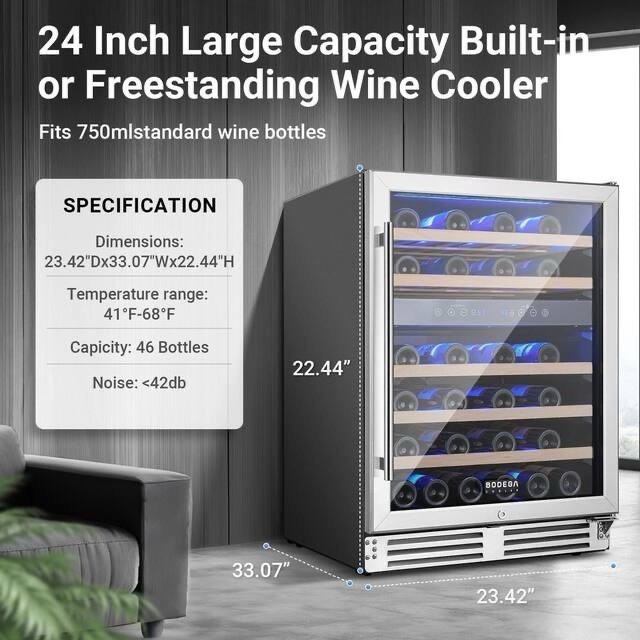 Bodega Wine Cooler Model CWC-150B-B