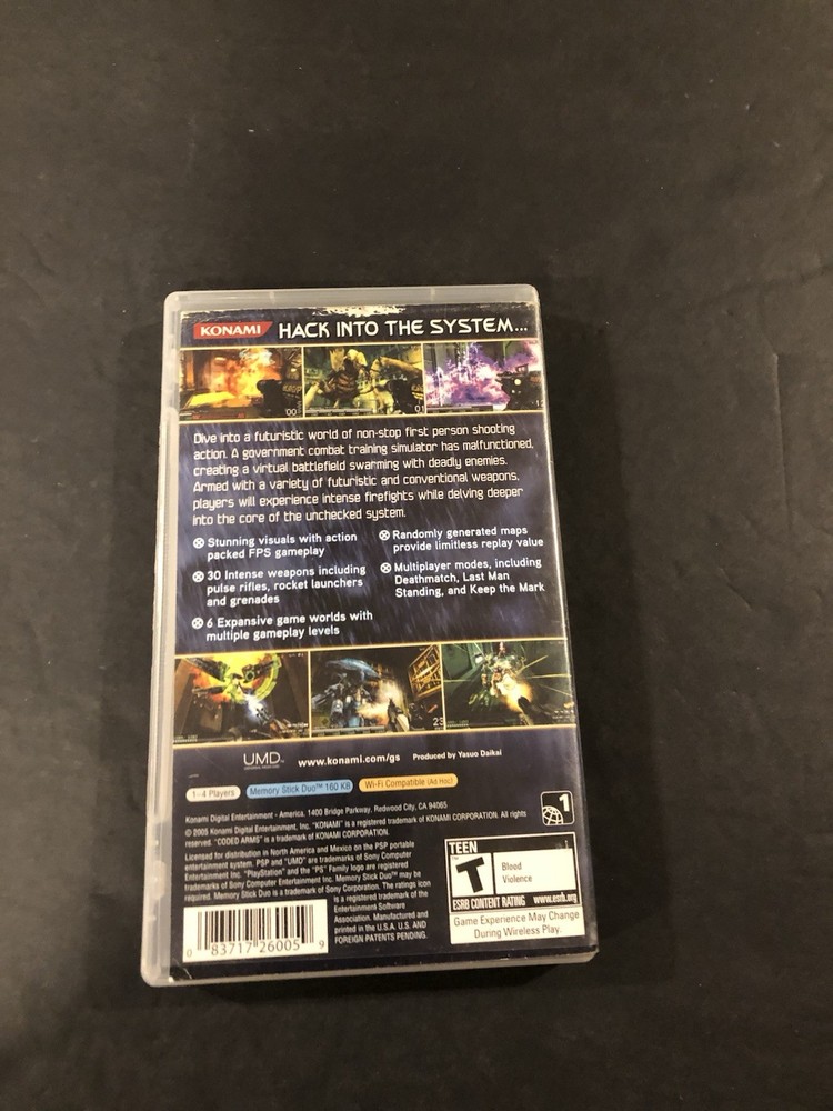 coded arms psp Case Only