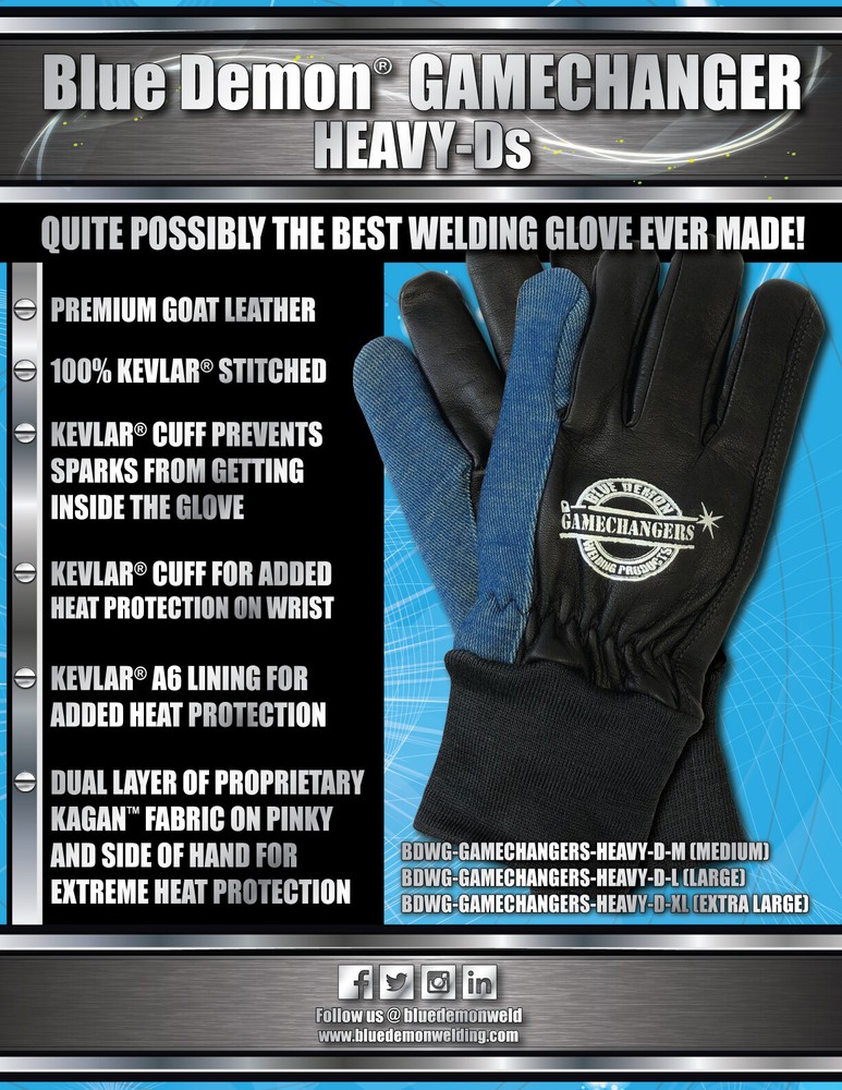 Blue Demon Game Changers Heavy-D'S Gloves