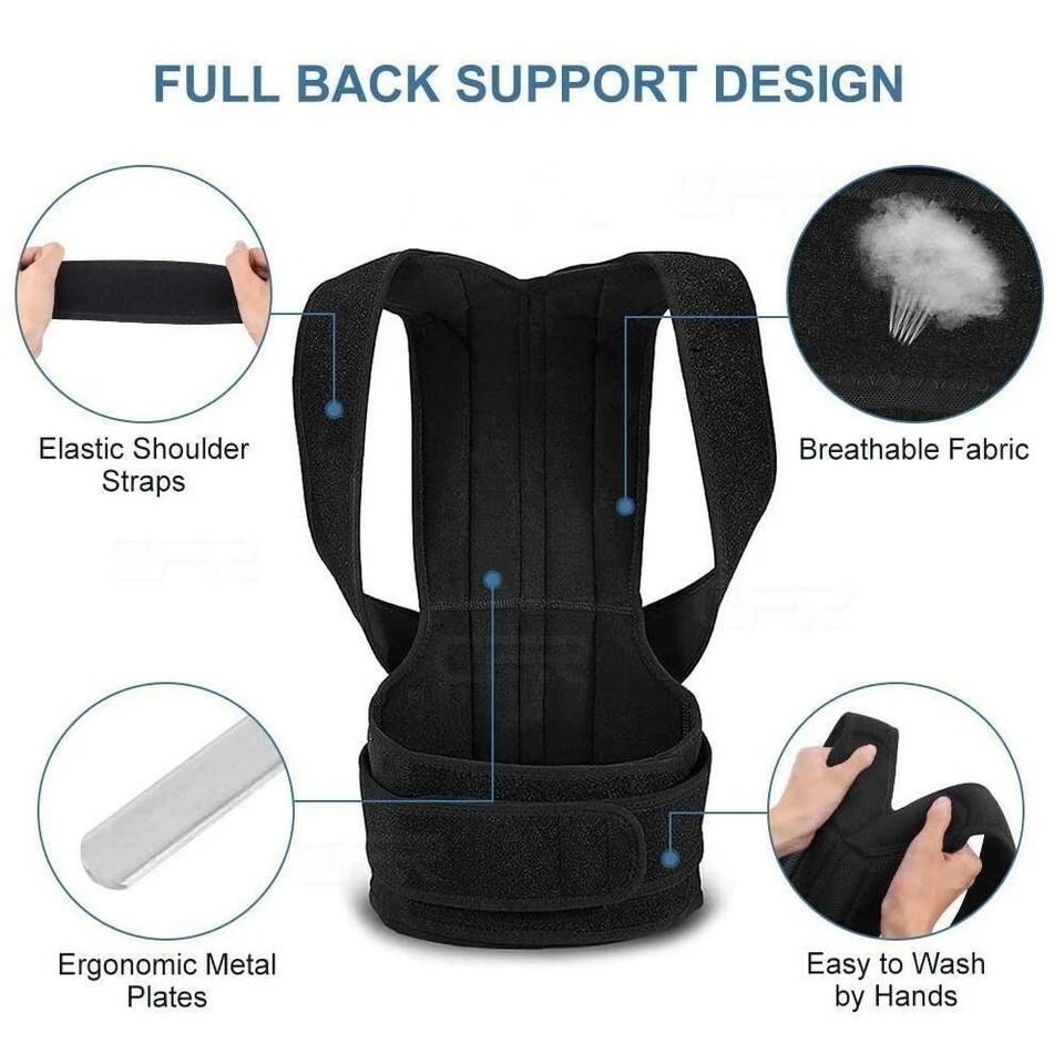 Back Brace Posture Corrector for Men and Women - Upper and Lower Back Support