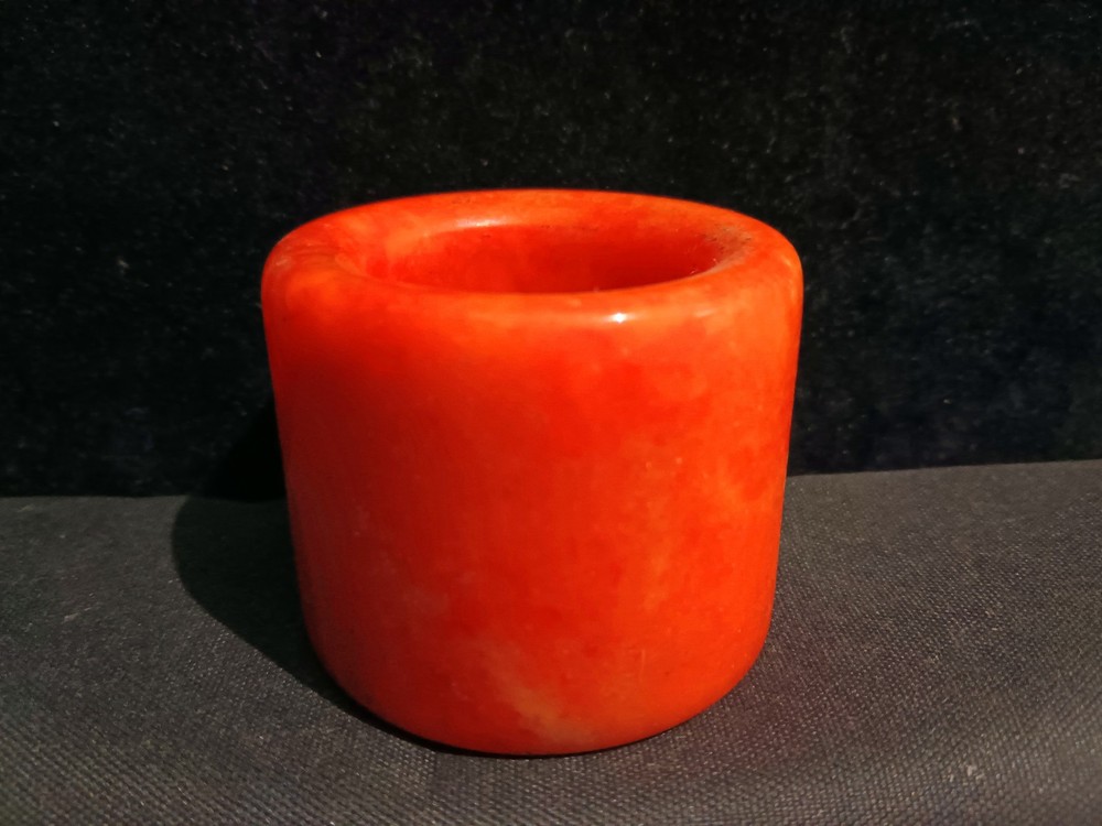 Excellent Chinese Orange Jade Thumb Ring !!!!!
