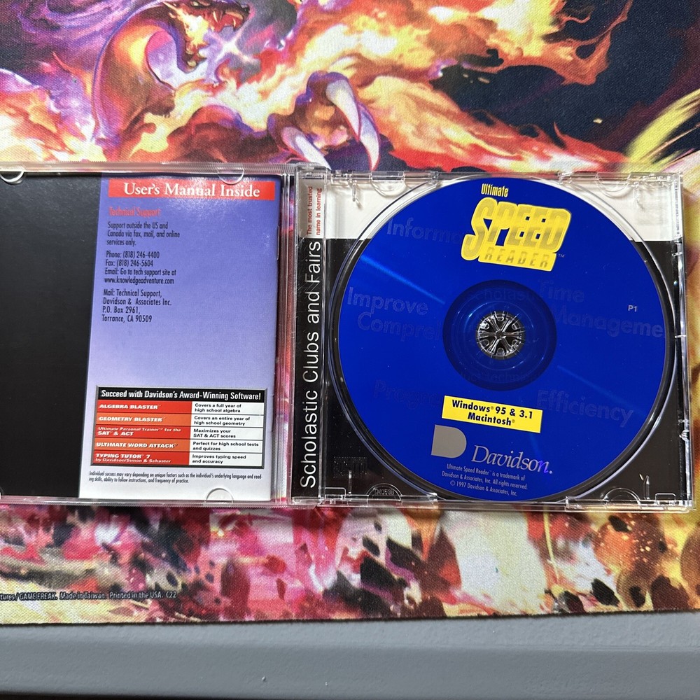 ULTIMATE SPEED READER (COMPLETE) VG CONDITION PC & MAC, CD ROM