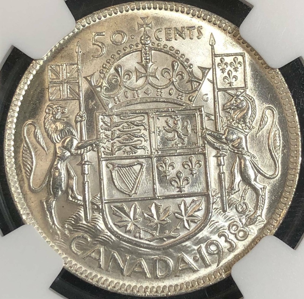 1938 Canada Half Dollar NGC MS63