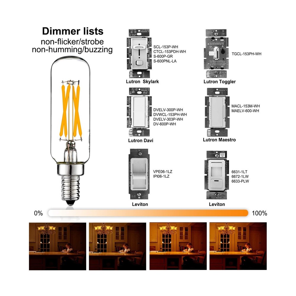 LiteHistory Dimmable E12 LED Bulb 6W Equal 60 watt led Light Bulb W... Fast Ship