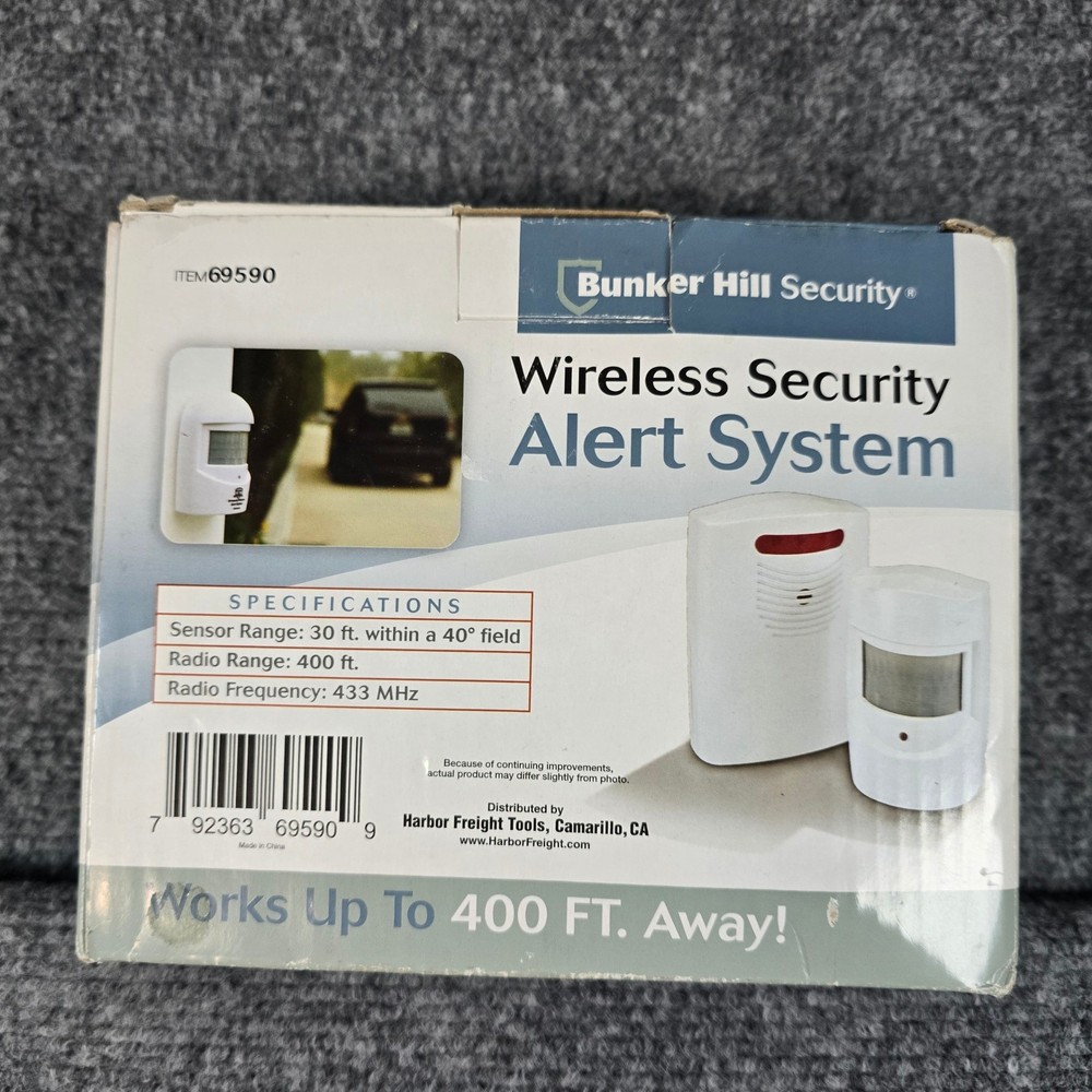 Bunker Hill Security Wireless Alert System Motion Sensor Receiver 400ft Range